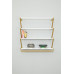 Duvara Monte Z Raflı ve Askılı Stand | Gold – 90 × 30 × 90 cm