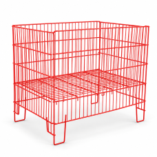 Katlanır Tel Sepet | Kırmızı – 53 × 80 cm | 5 Adet Katlanır Tel Sepet | Kırmızı – 53 × 80 cm | 5 Adet