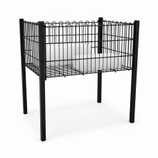 Profil Ayaklı Tel Sepet | Siyah – 60 × 60 cm | 5 Adet Profil Ayaklı Tel Sepet | Siyah – 60 × 60 cm | 5 Adet