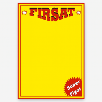 PVC Laminasyon Kaplamalı Promosyon Fiyat Etiketi | 12 x 16 CM - 25 Adet 